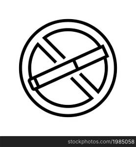 tobacco cigarettes addiction line icon vector. tobacco cigarettes addiction sign. isolated contour symbol black illustration. tobacco cigarettes addiction line icon vector illustration