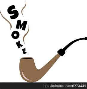 tobacco pipe. tobacco pipe smoke theme vector art illustration