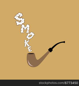 tobacco pipe. tobacco pipe theme vector art illustration