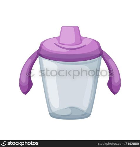 toddler sippy cup cartoon. toddler sippy cup sign. isolated symbol vector illustration. toddler sippy cup cartoon vector illustration