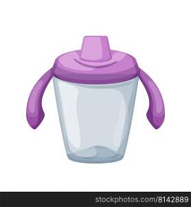 toddler sippy cup cartoon. toddler sippy cup sign. isolated symbol vector illustration. toddler sippy cup cartoon vector illustration
