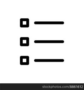 Todo list line icon isolated on white background. Black flat thin icon on modern outline style. Linear symbol and editable stroke. Simple and pixel perfect stroke vector illustration.