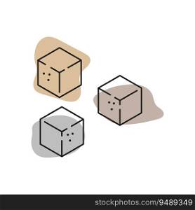 Tofu flat line in colored spots icon. Vector illustration. Eps 10. Stock image.. Tofu flat line in colored spots icon. Vector illustration. Eps 10.