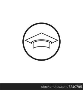 toga cap logo template vector ilustration