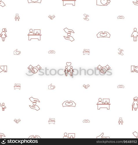 Together icons pattern seamless white background Vector Image