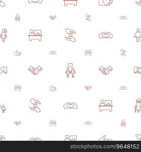 Together icons pattern seamless white background Vector Image