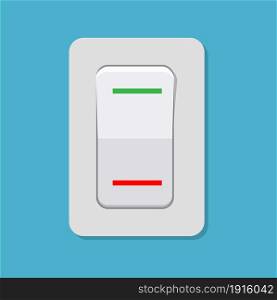 Toggle switch. Electric control concept. Vector illustration in flat design. Toggle switch. Electric control concept.