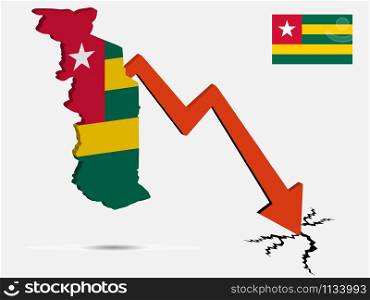 Togo economic crisis vector illustration Eps 10.. Togo economic crisis vector illustration Eps 10