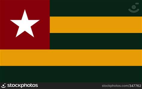 Togo flag image for any design in simple style. Togo flag image