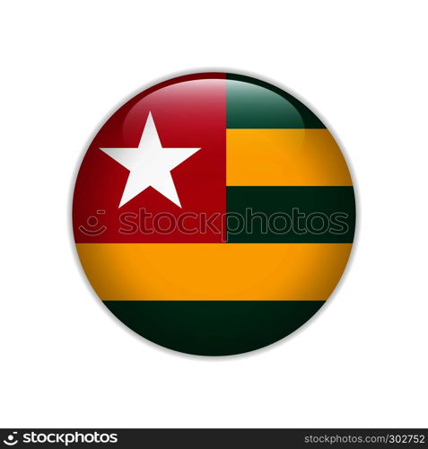 Togo flag on button