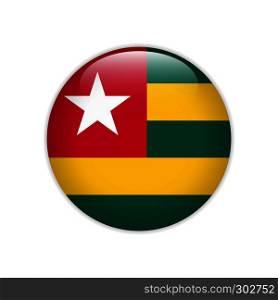 Togo flag on button