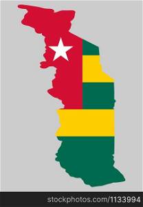 Togo Map flag Vector illustration eps 10.. Togo Map flag Vector illustration eps 10