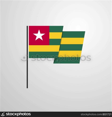 Togo waving Flag design vector