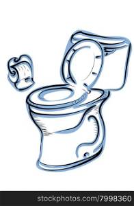 toilet. abstract icon isolated on a white background