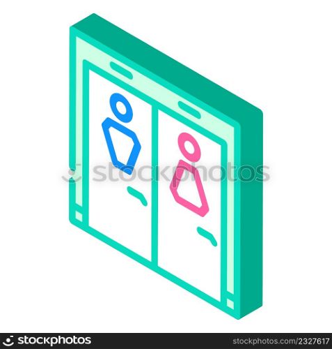 toilet airport isometric icon vector. toilet airport sign. isolated symbol illustration. toilet airport isometric icon vector illustration