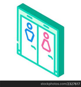 toilet airport isometric icon vector. toilet airport sign. isolated symbol illustration. toilet airport isometric icon vector illustration