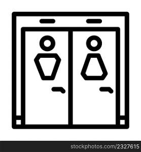 toilet airport line icon vector. toilet airport sign. isolated contour symbol black illustration. toilet airport line icon vector illustration