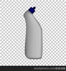 Toilet bottle cleaner mockup. Realistic illustration of toilet bottle cleaner vector mockup for on transparent background. Toilet bottle cleaner mockup, realistic style