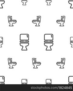 Toilet Bowl Icon Seamless Pattern, Toilet Bowl Icon, Sanitary Ware Vector Art Illustration