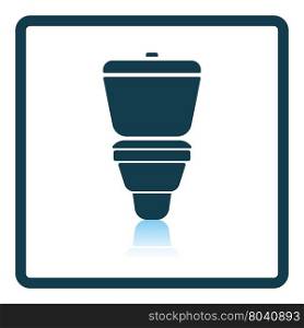 Toilet bowl icon. Shadow reflection design. Vector illustration.