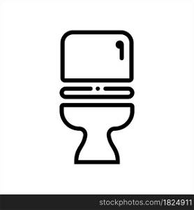 Toilet Bowl Icon, Toilet Bowl Icon, Sanitary Ware Vector Art Illustration