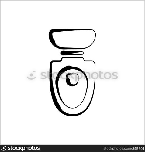Toilet Bowl Icon Vector Art Illustration