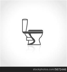 Toilet bowl plumbing icon isolated on white background vector illustration.