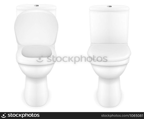 toilet bowl vector illustration isolated on white background
