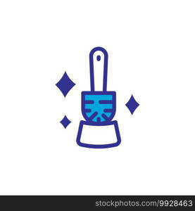 toilet brush icon vector design trendy