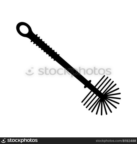 toilet brush icon vector illustration symbol design
