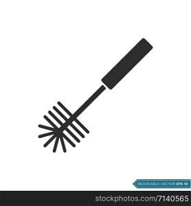 Toilet Brush Icon Vector Template Illustration Design
