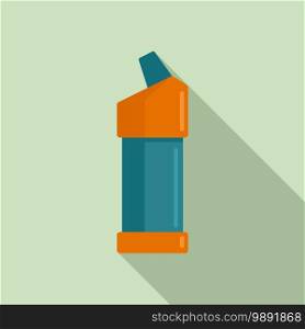 Toilet cleaner bottle icon. Flat illustration of toilet cleaner bottle vector icon for web design. Toilet cleaner bottle icon, flat style