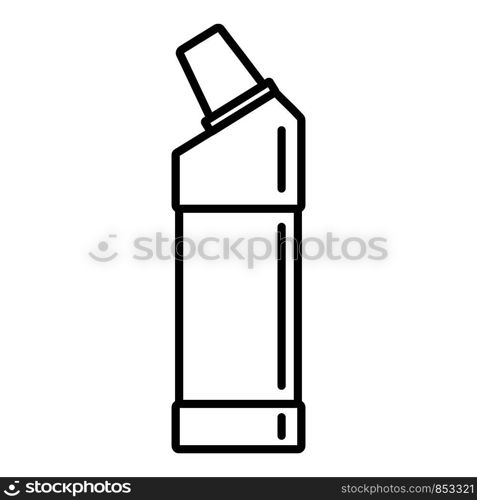 Toilet cleaner bottle icon. Outline toilet cleaner bottle vector icon for web design isolated on white background. Toilet cleaner bottle icon, outline style