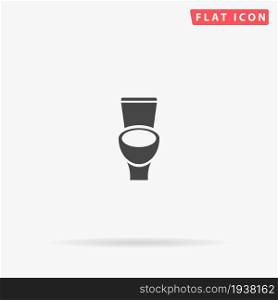 Toilet flat vector icon. Glyph style sign. Simple hand drawn illustrations symbol for concept infographics, designs projects, UI and UX, website or mobile application.. Toilet flat vector icon