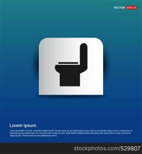 Toilet Icon - Blue Sticker button