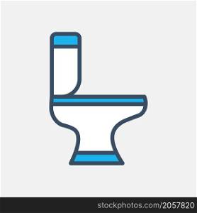 toilet icon filled color style