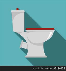 Toilet icon. Flat illustration of toilet vector icon for web design. Toilet icon, flat style