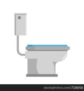 Toilet icon. Flat illustration of toilet vector icon for web. Toilet icon, flat style