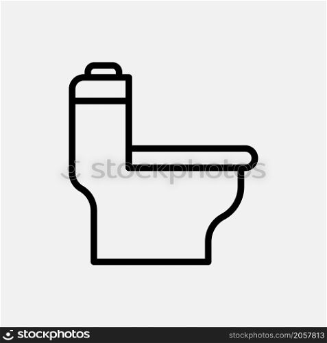 toilet icon line style