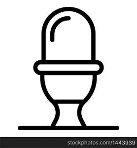 Toilet icon. Outline toilet vector icon for web design isolated on white background. Toilet icon, outline style