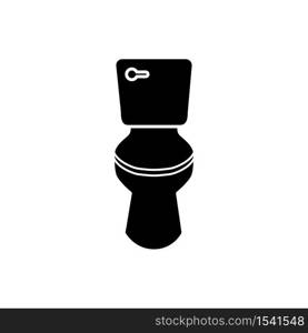 Toilet icon trendy flat design