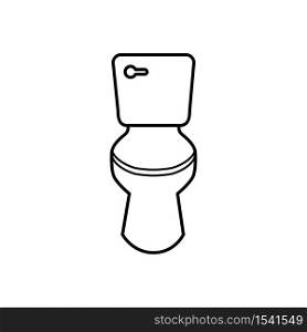 Toilet icon trendy flat design