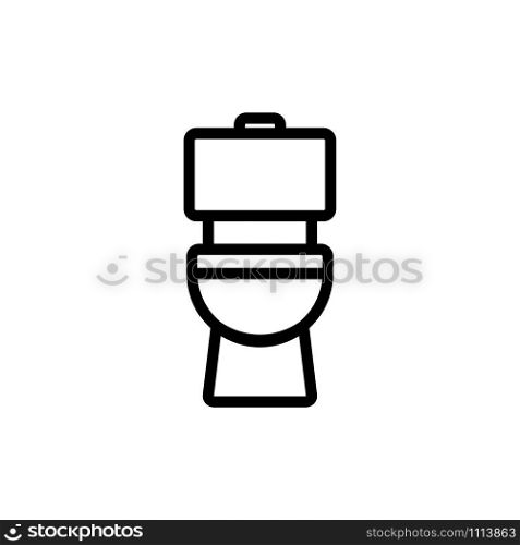 toilet icon vector. A thin line sign. Isolated contour symbol illustration. toilet icon vector. Isolated contour symbol illustration