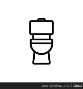 toilet icon vector. A thin line sign. Isolated contour symbol illustration. toilet icon vector. Isolated contour symbol illustration