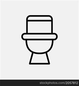 toilet icon vector line style
