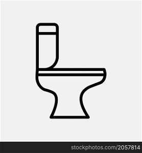 toilet icon vector line style
