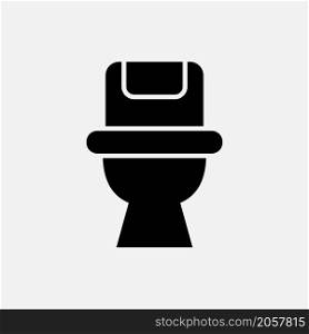 toilet icon vector solid style