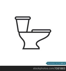 Toilet Icon Vector Template Illustration Design