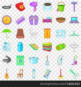 Toilet icons set. Cartoon style of 36 toilet vector icons for web for any design. Toilet icons set, cartoon style