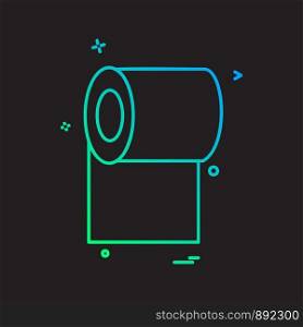 Toilet paper icon design vector